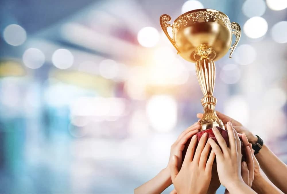 Healthcare award trophy
